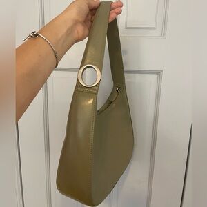 Oroton Sydney sage green shoulder bag